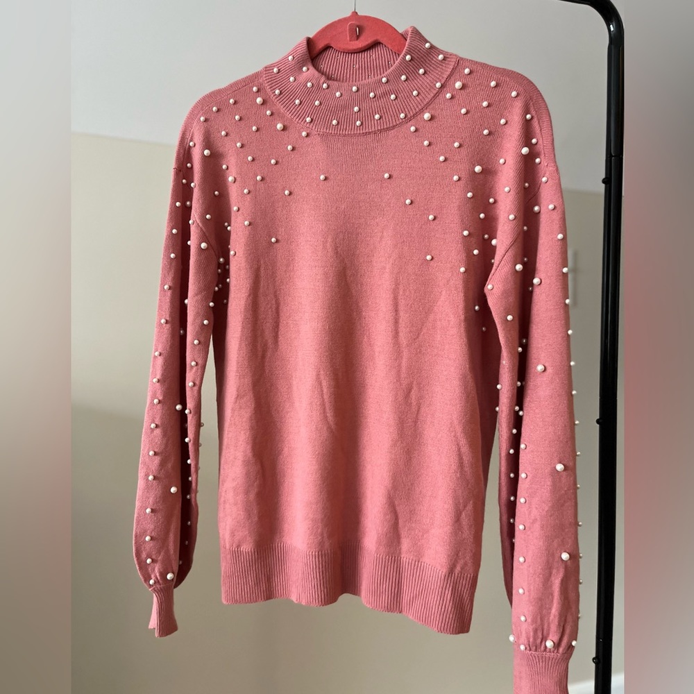 Pearl-Covered Sweater